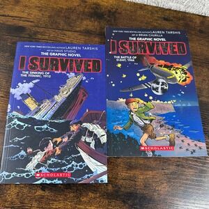 Scholastic I Survived Graphic Book Titanic D-Day Set Homeschool History Reading